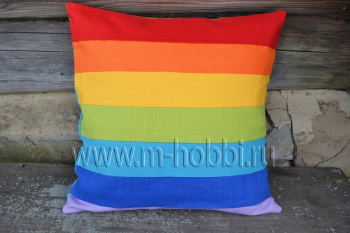 подушка радуга